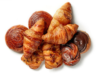 various freshly baked pastries