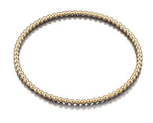 golden bracelet isolated on white