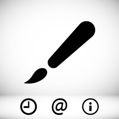brush icon stock vector illustration flat design