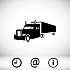 truck icon stock vector illustration flat design