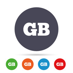 British language sign icon. GB translation.