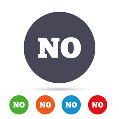Norwegian language sign icon. NO translation.