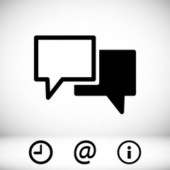 Fototapeta premium Speech Bubbles Icon. Chat pictogram icon stock vector illustration
