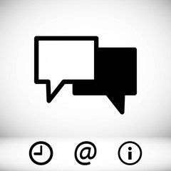 Speech Bubbles Icon. Chat pictogram icon stock vector illustration
