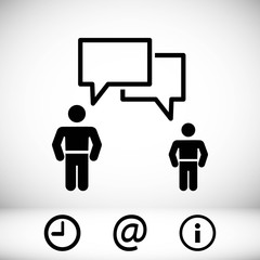 speaking of people, the chat icon stock vector illustration