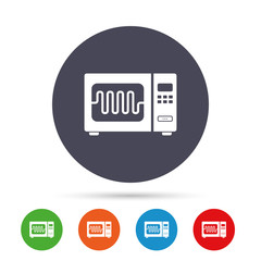 Microwave oven sign icon. Kitchen electric stove.