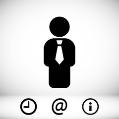 Man icon stock vector illustration flat design