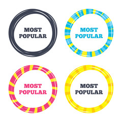 Most popular sign icon. Bestseller symbol.