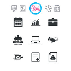 Office, documents and business icons.