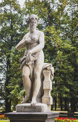 Sandstone statue in the Saxon Garden, Warsaw, Poland