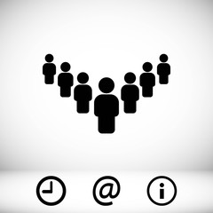 people with the leader icon stock vector illustration flat design