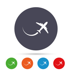 Airplane sign icon. Travel trip symbol.