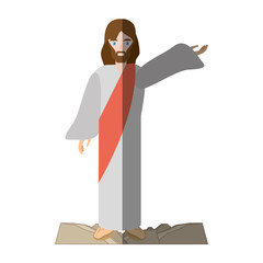 jesus christ christianity image shadow vector illustration eps 10
