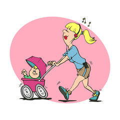 Super Mom Illustration