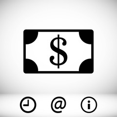 dollar money icon stock vector illustration flat design
