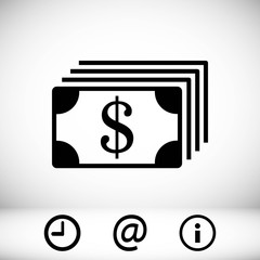 dollar money icon stock vector illustration flat design