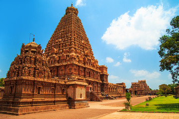 Temple de Brihadeeswara à Thanjavur, Tamil Nadu, Inde.