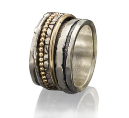 beautiful Golden ring isolated on white background