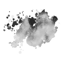 Abstract watercolor grayscale background.