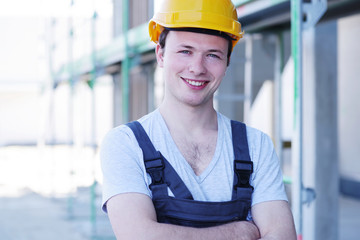 Handwerker in einem Gebäude