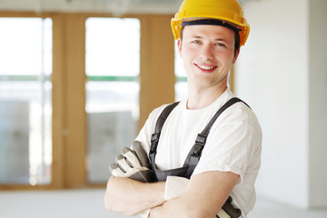 Handwerker in einem Gebäude