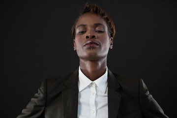 Androgynous man posing 