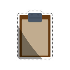 document holder paper sheet vector icon illustration