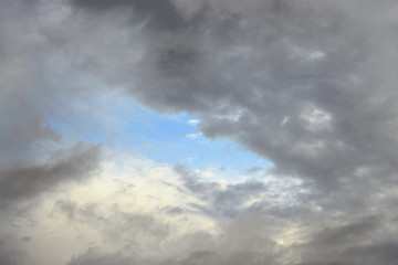 Fototapeta na wymiar Dark, ominous rain clouds.
