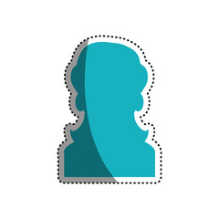 female woman silhouette vector icon illustration shape