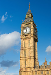 Fototapeta Big Ben tower in London on a sunny day obraz