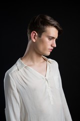 Side view of androgynous man