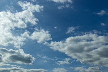 Blue sky with clouds on the background