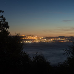 Night view of Tiberias from the opposite shore of Kinneret Lake