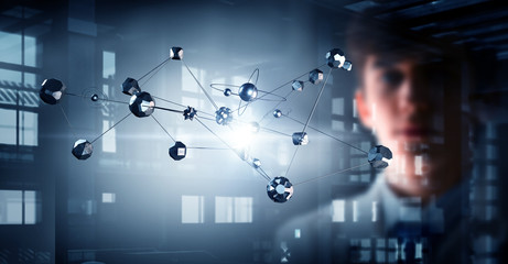 Wireless interaction and connection . Mixed media . Mixed media