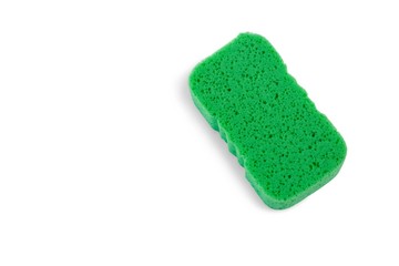 High angle view of green sponge