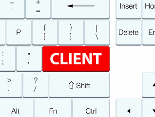 Client red keyboard button