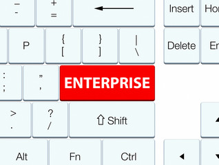 Enterprise red keyboard button