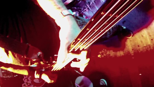 Crazy Flashing Punk Rock Bass Guitar