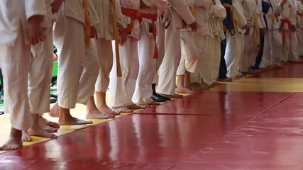 School of karate. Children Martial arts