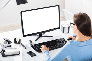 Businesswoman Working At Workplace