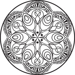 floral round lace mandala