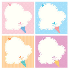 Cute ice cream cone frame design collection