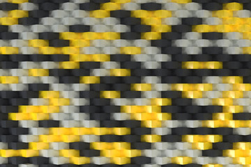 Pattern with black, white and yellow rectangular shapes