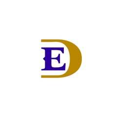 letter ED logo vector