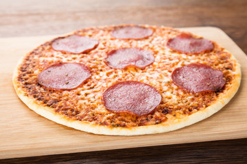 Homemade Salami Pizza