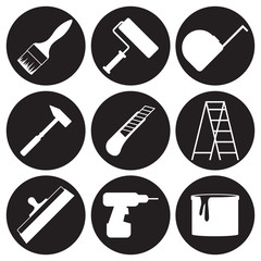 Home repair icons set