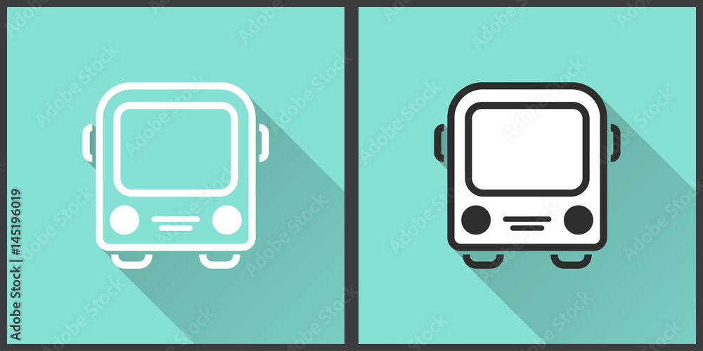 Wall mural Bus - vector icon.