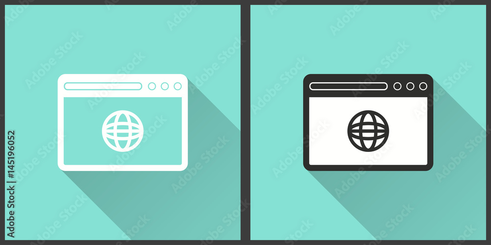 Poster browser - vector icon.