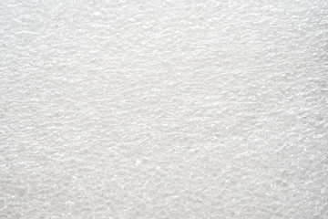 white foam plastic close up background