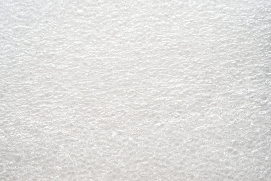white foam plastic close up background